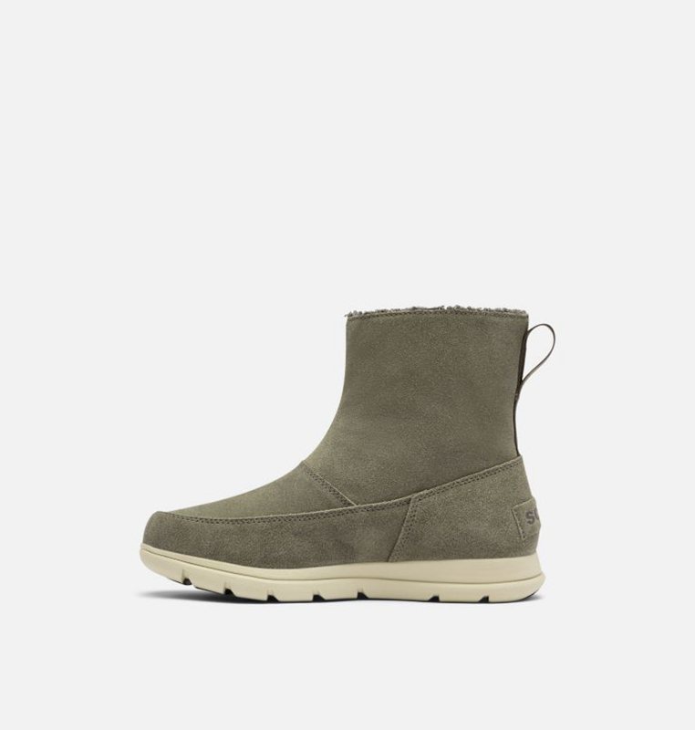 Botas Nieve Sorel Mujer - ™ Explorer Zip Bajas Verde Oscuro - 17549-DJEK